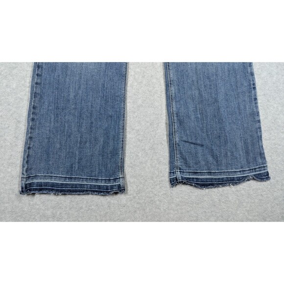 Ariat Denim Women Jeans 32Rx31 Trouser Boot Leg Raw Frayed Hems Light Wash - Picture 4 of 15